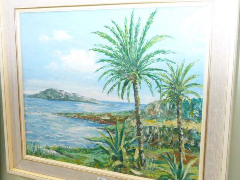 Enrique Koscaya (Russian, 1901-1970), Mediterranean Landscape, signed lower right, oil on canvas, framed, 48.5cm by 59cm