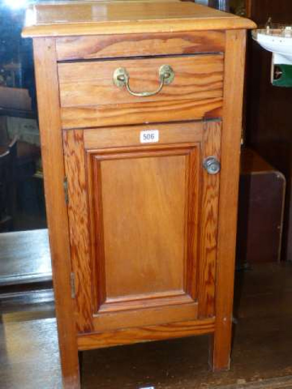 Pitch pine pot cupboard