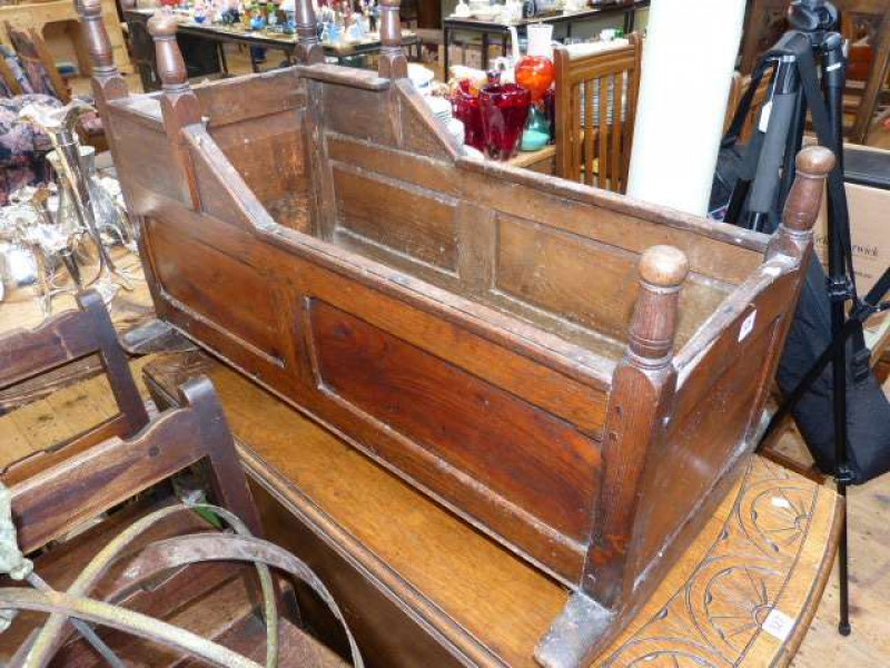 Antique oak cradle