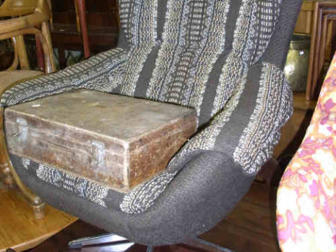 1960's Swivel Easy Chair on chrome base