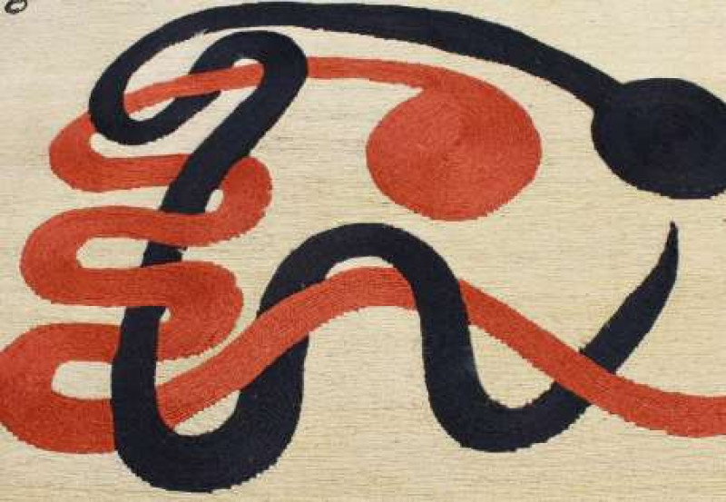 AFTER ALEXANDER CALDER, A MAGUEY FIBRE TAPESTRY, bears initials, date and number. 246cm by 181cm