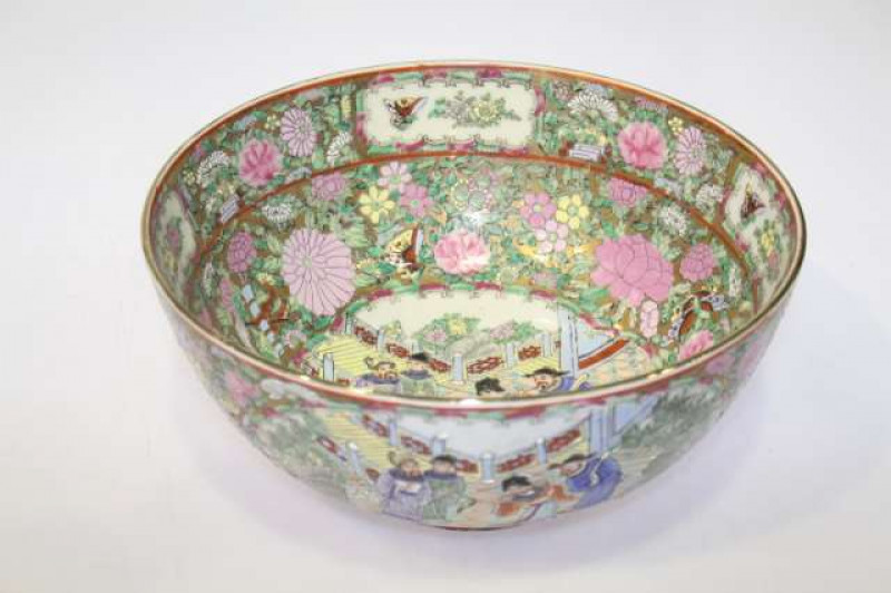 Modern large Canton bowl