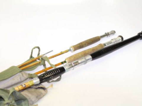 Three fishing rods