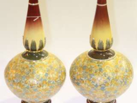 Pair large Royal Doulton Slaters patent vases