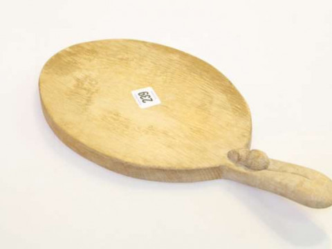 'Mouseman' octagonal rectangular bread board