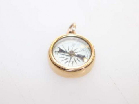 Fob compass (unmarked but tests as gold, probably 9 carat)