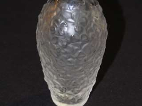 Lalique vase, moulded with flowerheads, signed Lalique France twice