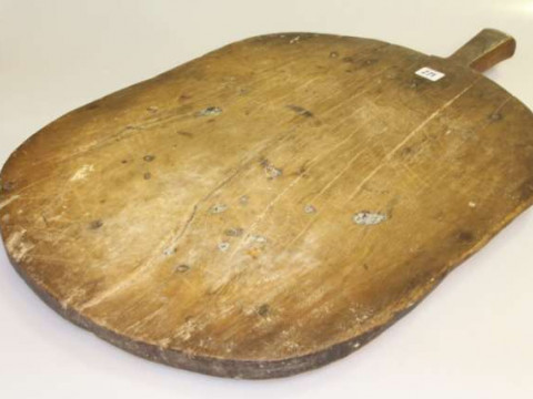 Large French wooden rustic baker's or cheese board, probably 19th Century