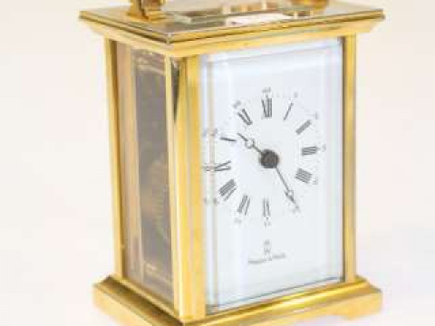 Mappin & Webb brass cased carriage clock