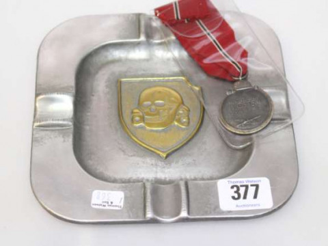Ashtray and medal