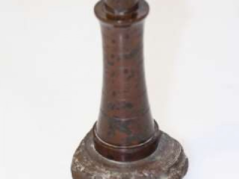 Turned hardstone model of lighthouse