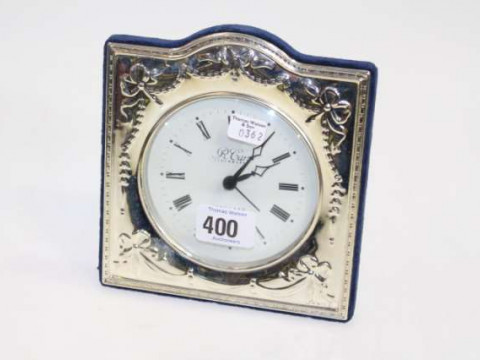 Silver-mounted clock