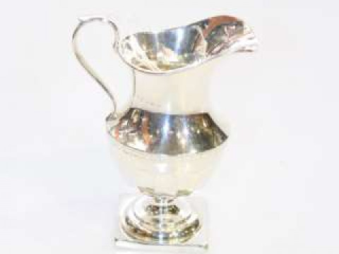 Silver cream jug, Birmingham 1927