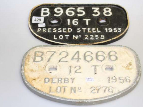 Two wagon plates