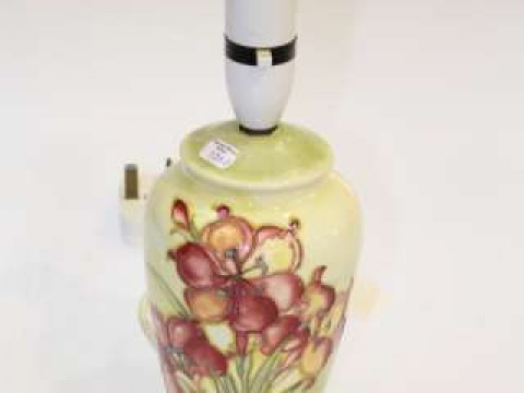 Moorcroft table lamp