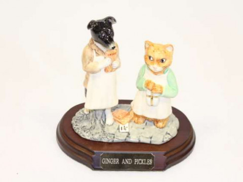 Beswick tableau, Ginger and Pickles, with box and certificate