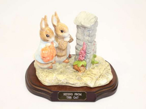 Beswick tableau, Hiding from the Cat, with box and certificate