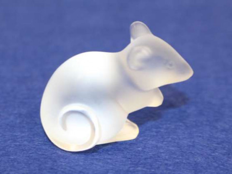 Lalique mouse, boxed