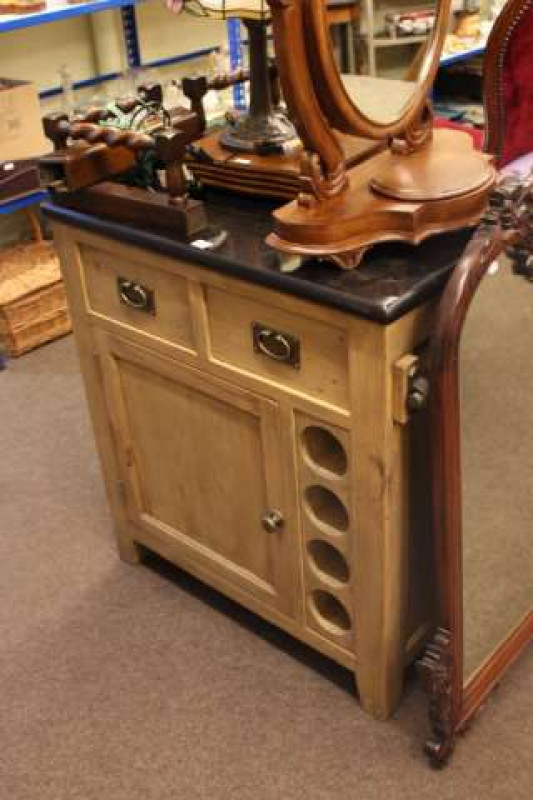 Granite topped island kitchen cabinet
