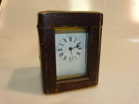 French brass cased carriage clock, late 19th Century/early 20th Century,...