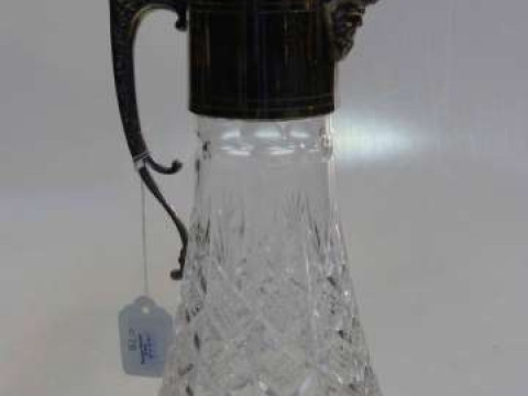 Silver-mounted claret jug, Sheffield 1990