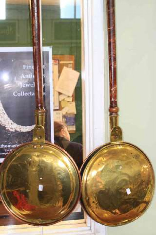 Two Victorian copper and brass warming pans
