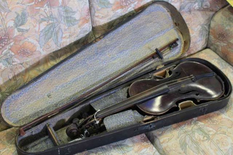 Vintage violin, bow and case