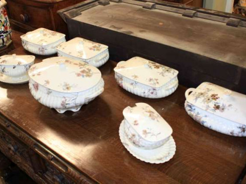 Seven Limoges tureens and covers, made for Liverpool retailer, circa 1900