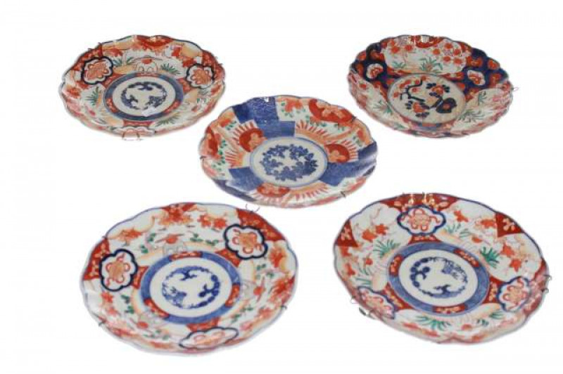 Five 19th Century Imari plates