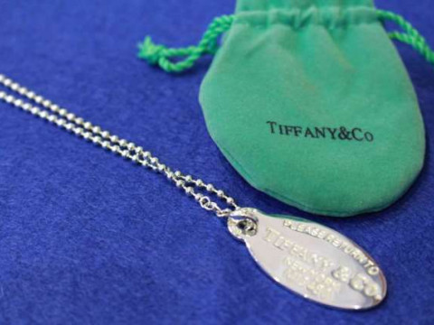 Silver necklace, the tag signed Tiffany & Co.
