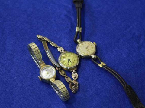 Vintage Smiths 9 carat gold lady's wristwatch and two further vintage...