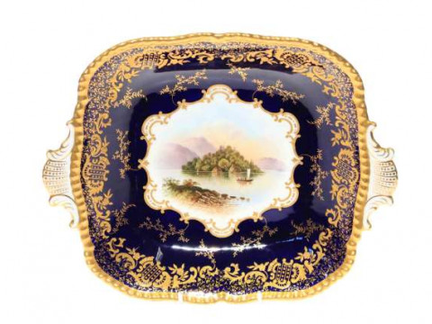 Coalport topographical dessert serving dish