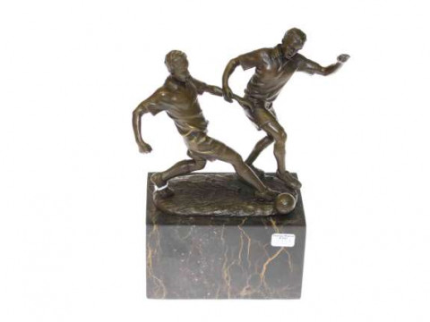 Bronze group of footballers