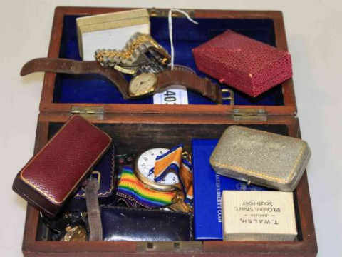 Watches, brooches, medals, etc