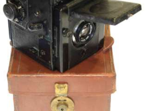 Thornton Pickard Junior camera with Ross Xpress 5 3/8 lens and leather...