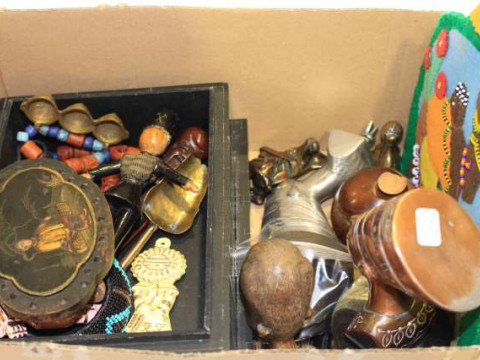 Box of busts and collectables
