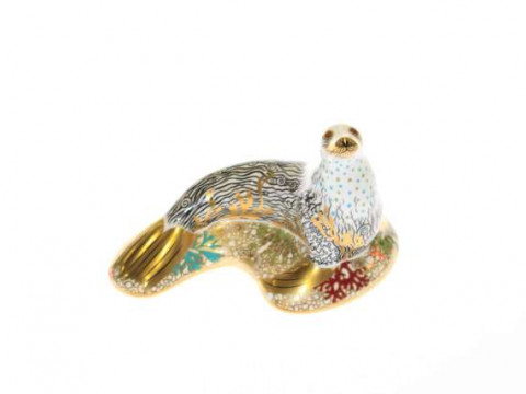 Crown Derby sea lion paperweight, lst quality