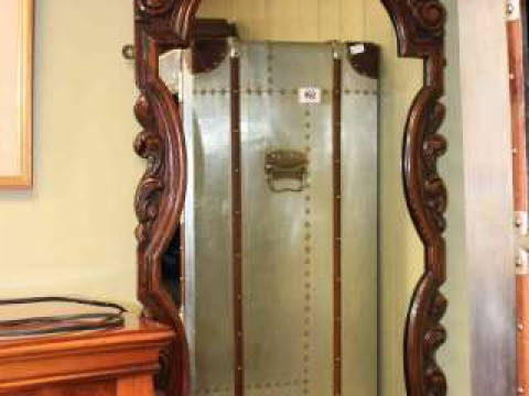 17th Century style oak framed mirror
