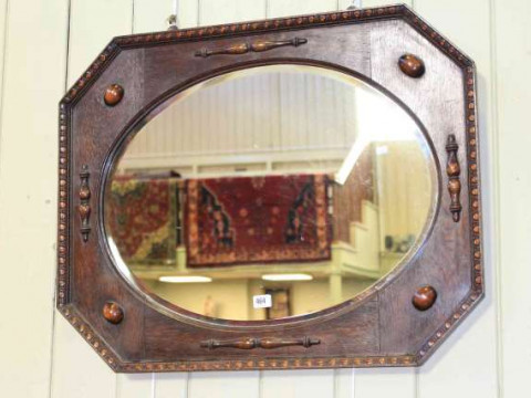 1920's oak mirror