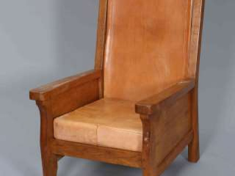ROBERT THOMPSON OF KILBURN, A MOUSEMAN OAK SMOKING CHAIR, c.1970's, with...
