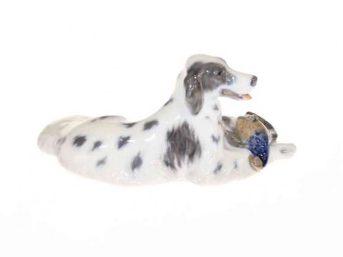 Royal Copenhagen dog and pheasant, no. 1533