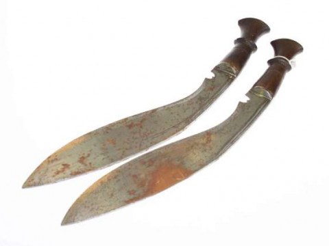 Two kukri knives