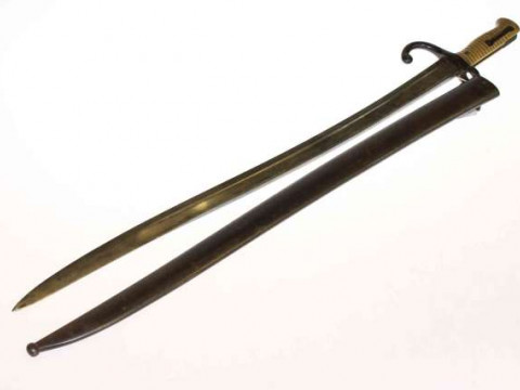 Large bayonet and scabbard