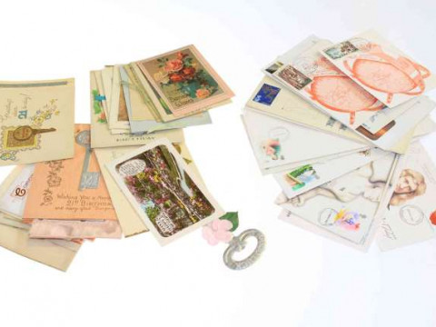First day covers, vintage greetings cards, etc