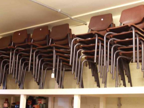 Set of thirty CFG child's school chairs