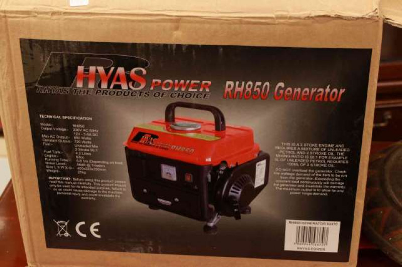 As new Rhyas Power RH850 generator