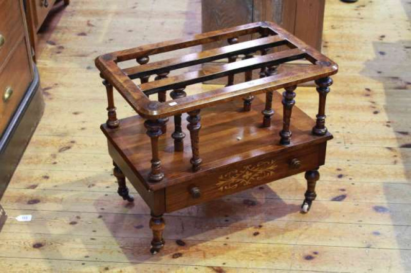 Victorian walnut three division Canterbury