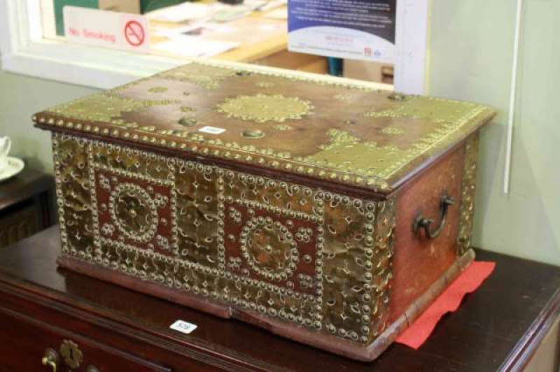 Brass mounted hardwood Zanzibar chest