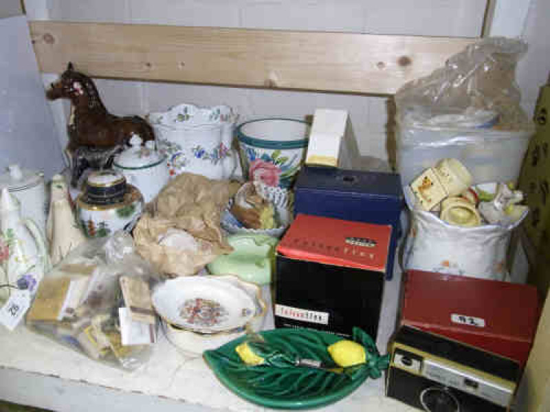 Sundry China Ornaments, Cameras, Match Boxes etc