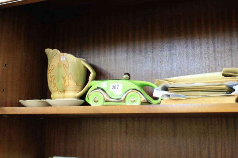 Beswick jug and dish, car teapot, stamps, bank notes and ephemera